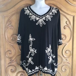 NWT Soutache braid trimmed swing top